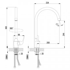 Смеситель для кухни Lemark Plus Advance LM1205C