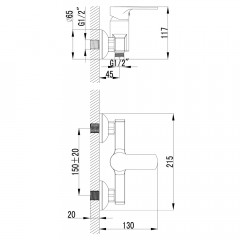 Смеситель для душа Lemark Plus Grace LM1503C