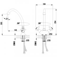 Смеситель для кухни Lemark Plus Harmony LM1404C