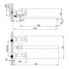 Смеситель универсальный Lemark Benefit LM2512C