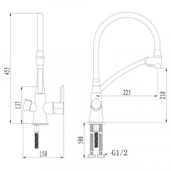 Смеситель для кухни Lemark Comfort LM3070C-White