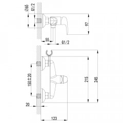 Смеситель с гигиеническим душем Lemark Pramen LM3318G