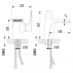 Смеситель для раковины Lemark Shift LM4346C