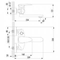 Смеситель универсальный Lemark Status LM4414C