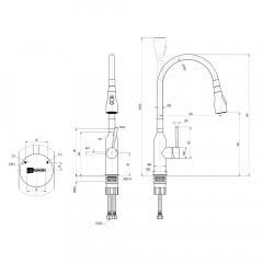 Смеситель для кухни Lemark Expert LM5082S-Gray