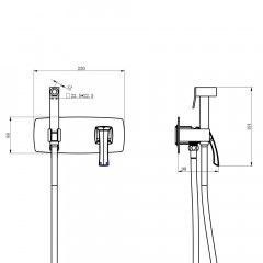 Смеситель с гигиеническим душем встраиваемый Lemark Nubira LM6219ORB