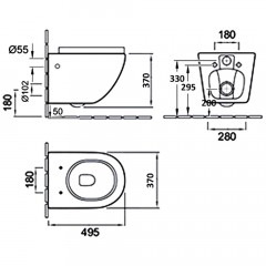 Инсталляция Grohe Rapid SL 38721001 + унитаз Esbano Gardena white безободковый с сиденьем