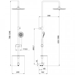 Душевой гарнитур Lemark LM8803C