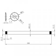 Кронштейн для верхнего душа Lemark LM8032C