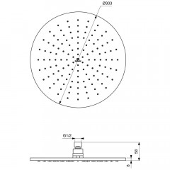 Верхний душ Ideal Standard IdealRain A5803XG