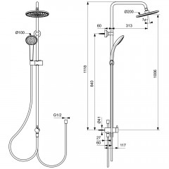 Душевой гарнитур Ideal Standard IdealRain BC747XG