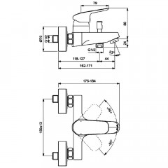 Смеситель для ванны Ideal Standard Ceraflex B1721AA