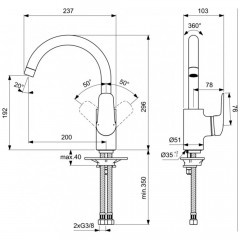 Смеситель для кухни Ideal Standard Ceraflex B1727AA