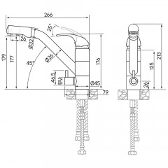 Смеситель для кухни Paulmark Hessen He213017-328