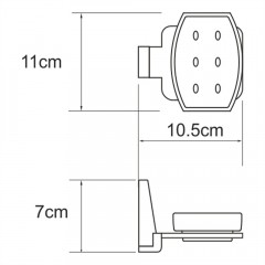 Мыльница стеклянная WasserKRAFT Abens K-3229