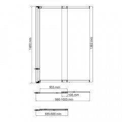 Шторка на ванну WasserKRAFT Dill 61S02-100 WasserSchutz