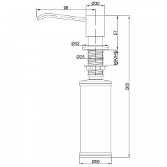 Дозатор для жидкого мыла Paulmark Rein D002-308