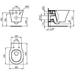 Унитаз подвесной Ideal Standard Connect Air AquaBlade E0054V3