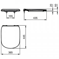 Крышка-сиденье для унитаза Ideal Standard Tesi T3527V3