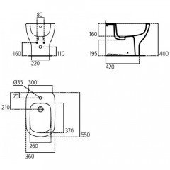 Биде Ideal Standard Tesi T3540V3