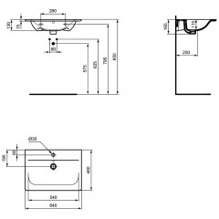 Раковина Ideal Standard Connect Air E0289V3