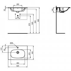 Раковина Ideal Standard Tesi T3510V3