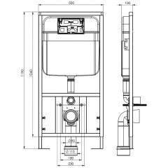 Инсталляция для подвесного унитаза SantiLine SL-03