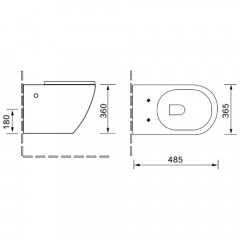 Инсталляция SantiLine SL-01 + унитаз SantiLine SL-5005 с сиденьем