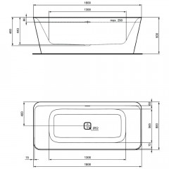 Ванна акриловая Ideal Standard Tonic II K8725V3