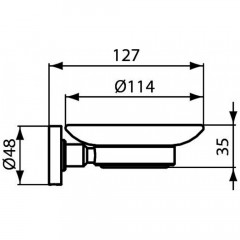 Мыльница стеклянная Ideal Standard Iom A9122XG