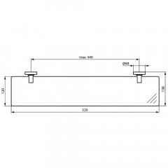 Полка стеклянная Ideal Standard Iom A9124XG