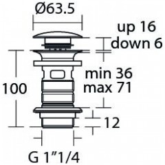 Донный клапан Ideal Standard E1482XG