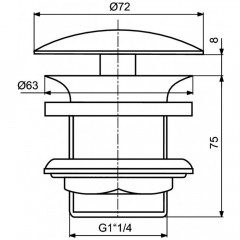 Донный клапан Ideal Standard J3291XG