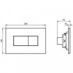 Клавиша смыва Ideal Standard Solea R0110A6