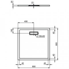 Поддон акриловый Ideal Standard Ultraflat New T4466V3