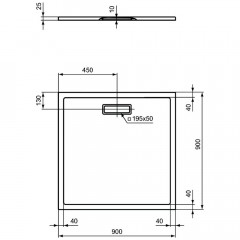 Поддон акриловый Ideal Standard Ultraflat New T4467V3