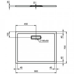 Поддон акриловый Ideal Standard Ultraflat New T4474V3