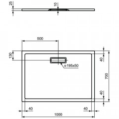 Поддон акриловый Ideal Standard Ultraflat New T4475V3