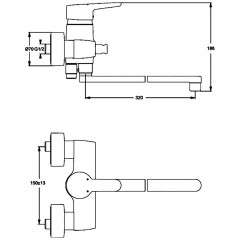 Смеситель универсальный Ideal Standard Connect Blue B9923AA