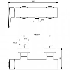 Смеситель для душа Ideal Standard Connect Blue B9924AA