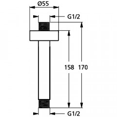 Держатель верхнего душа Ideal Standard IdealRain B9446AA