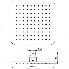 Верхний душ Ideal Standard IdealRain Cube B0024AA