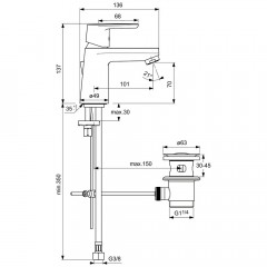 Смеситель для раковины Ideal Standard Vito B0405AA