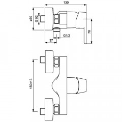 Смеситель для душа Ideal Standard Vito B0411AA