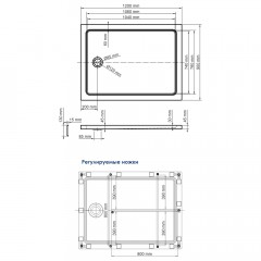 Поддон акриловый WasserKRAFT Amper 29T07U