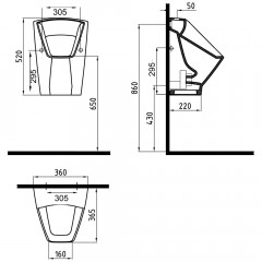 Писсуар Bien Neptun NPPS05201VSAW3000