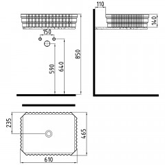 Раковина накладная Bien Shine SHLG06101FD0W3000