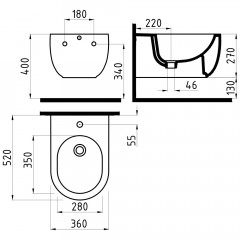 Биде подвесное Bien Vokha MDBA05201VD1W5000