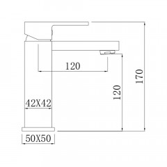 Смеситель для раковины Comforty FC045A-CMT