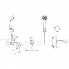 Набор для ванной комнаты Bravat Drop F4898C-SET